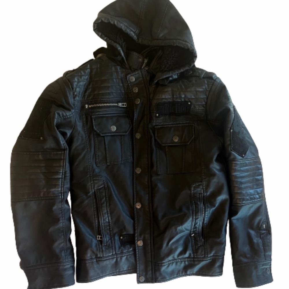 RARE* Limited Edition Affliction Jacket, Skulls & Spades, Vegan Leather, Large